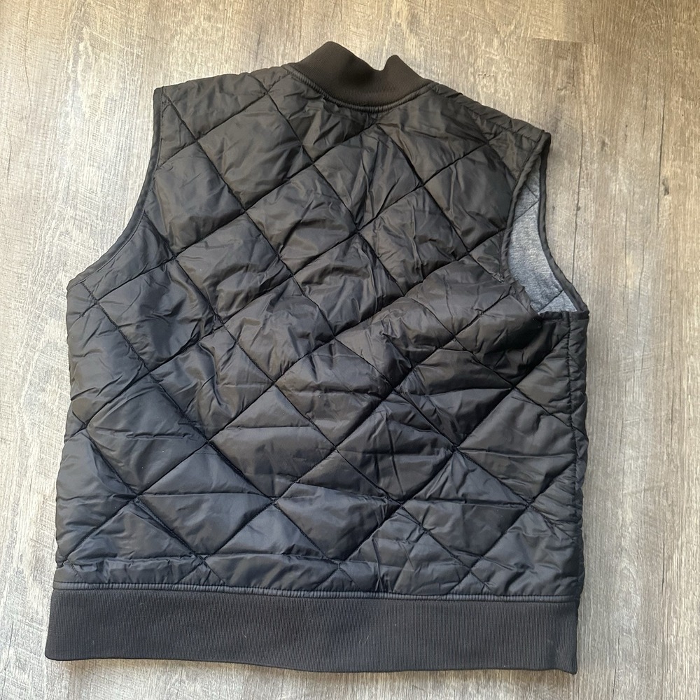 Dickies Men's Size Large L Diamond Quilted Nylon Vest Black Winter Y2K Workwear - Picture 5 of 7